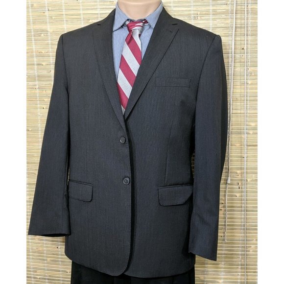 JOS A. BANK JOSEPH 42S SLIM FIT MENS SPORT COAT BLACK TWO-BUTTON 100% WOOL B391 - Picture 1 of 8